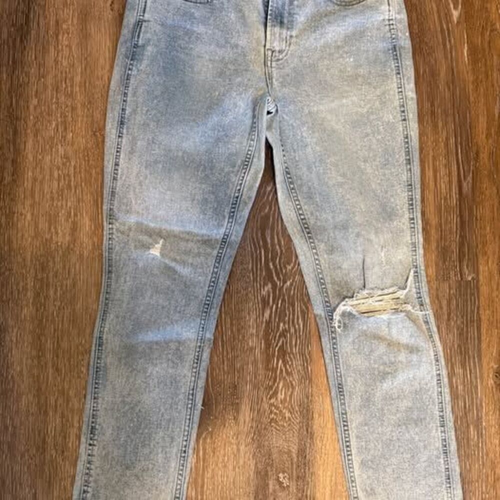 Gap Acid Wash Vintage Slim Mid Rise Distressed Jeans Size 28/6R